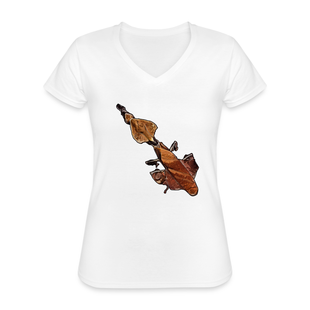 Frauen-T-Shirt mit V-Ausschnitt Phyllocrania paradoxa female - weiß