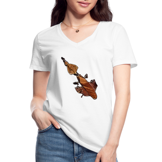 Frauen-T-Shirt mit V-Ausschnitt Phyllocrania paradoxa female - weiß
