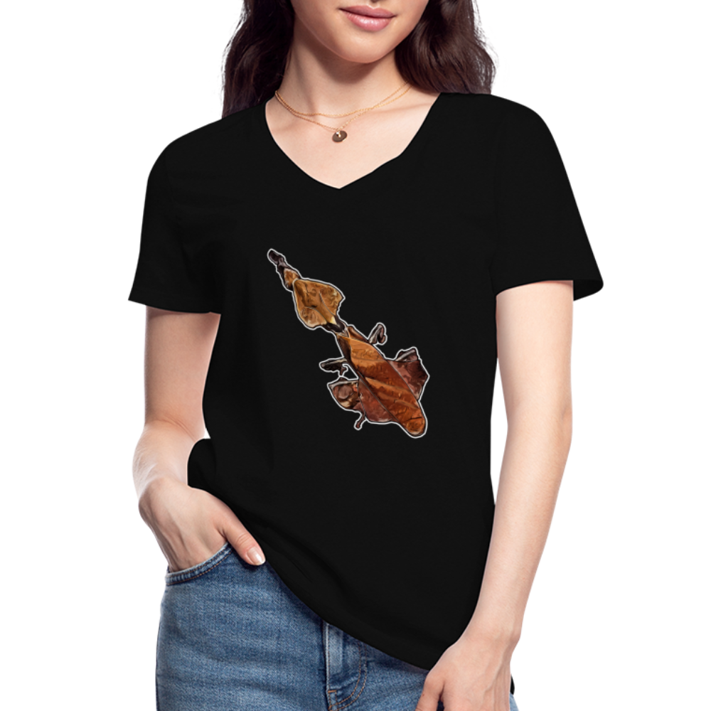 Frauen-T-Shirt mit V-Ausschnitt Phyllocrania paradoxa female - Schwarz