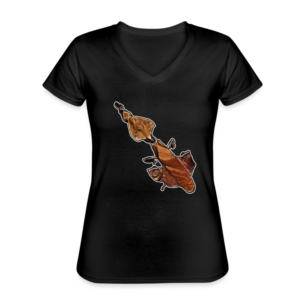 Frauen-T-Shirt mit V-Ausschnitt Phyllocrania paradoxa female - Schwarz