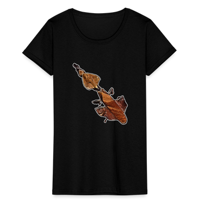 Frauen Fruit of the Loom T-Shirt Phyllocrania paradoxa female - Schwarz