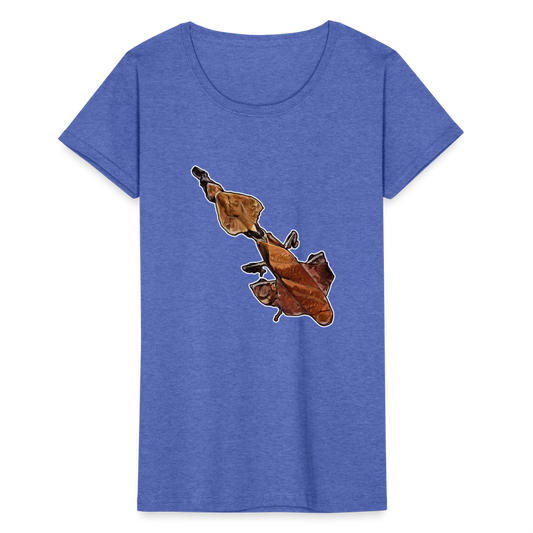 Frauen Fruit of the Loom T-Shirt Phyllocrania paradoxa female - Blau meliert