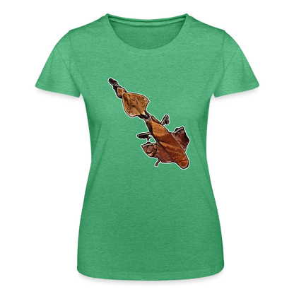 Frauen Fruit of the Loom T-Shirt Phyllocrania paradoxa female - Grün meliert
