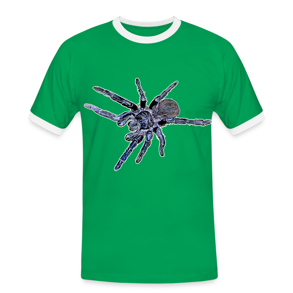 Männer Kontrast-T-Shirt Pterinopelma sazimai - Kelly Green/Weiß