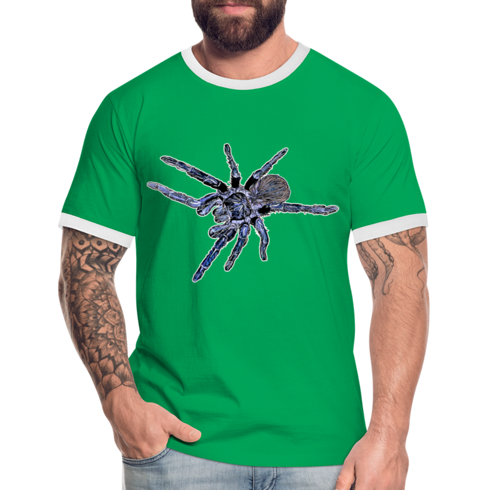 Männer Kontrast-T-Shirt Pterinopelma sazimai - Kelly Green/Weiß