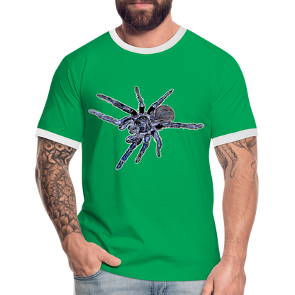 Männer Kontrast-T-Shirt Pterinopelma sazimai - Kelly Green/Weiß