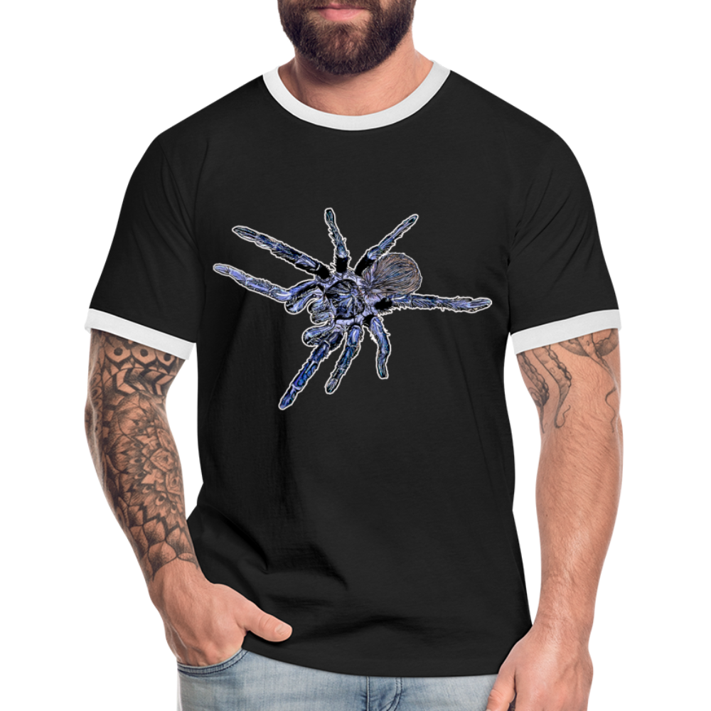 Männer Kontrast-T-Shirt Pterinopelma sazimai - Schwarz/Weiß