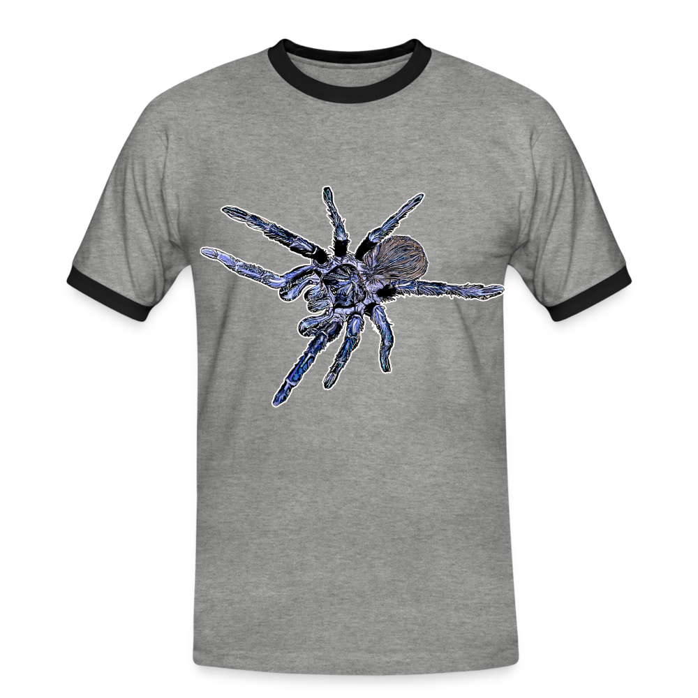 Männer Kontrast-T-Shirt Pterinopelma sazimai - Grau meliert/Schwarz