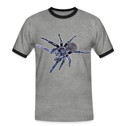Männer Kontrast-T-Shirt Pterinopelma sazimai - Grau meliert/Schwarz