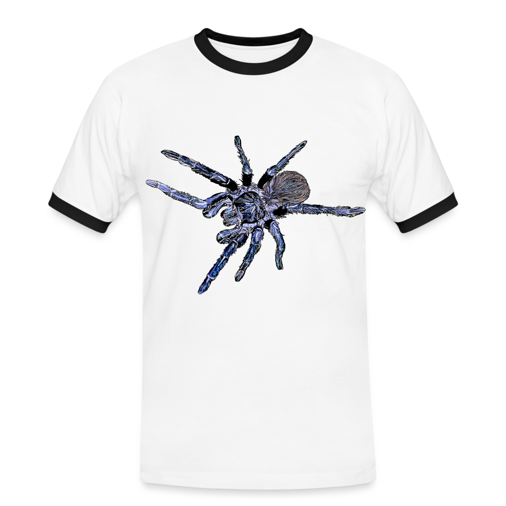 Männer Kontrast-T-Shirt Pterinopelma sazimai - Weiß/Schwarz