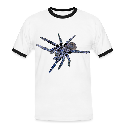 Männer Kontrast-T-Shirt Pterinopelma sazimai - Weiß/Schwarz