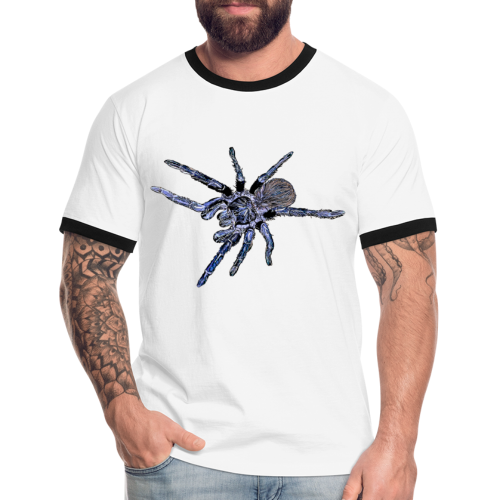 Männer Kontrast-T-Shirt Pterinopelma sazimai - Weiß/Schwarz