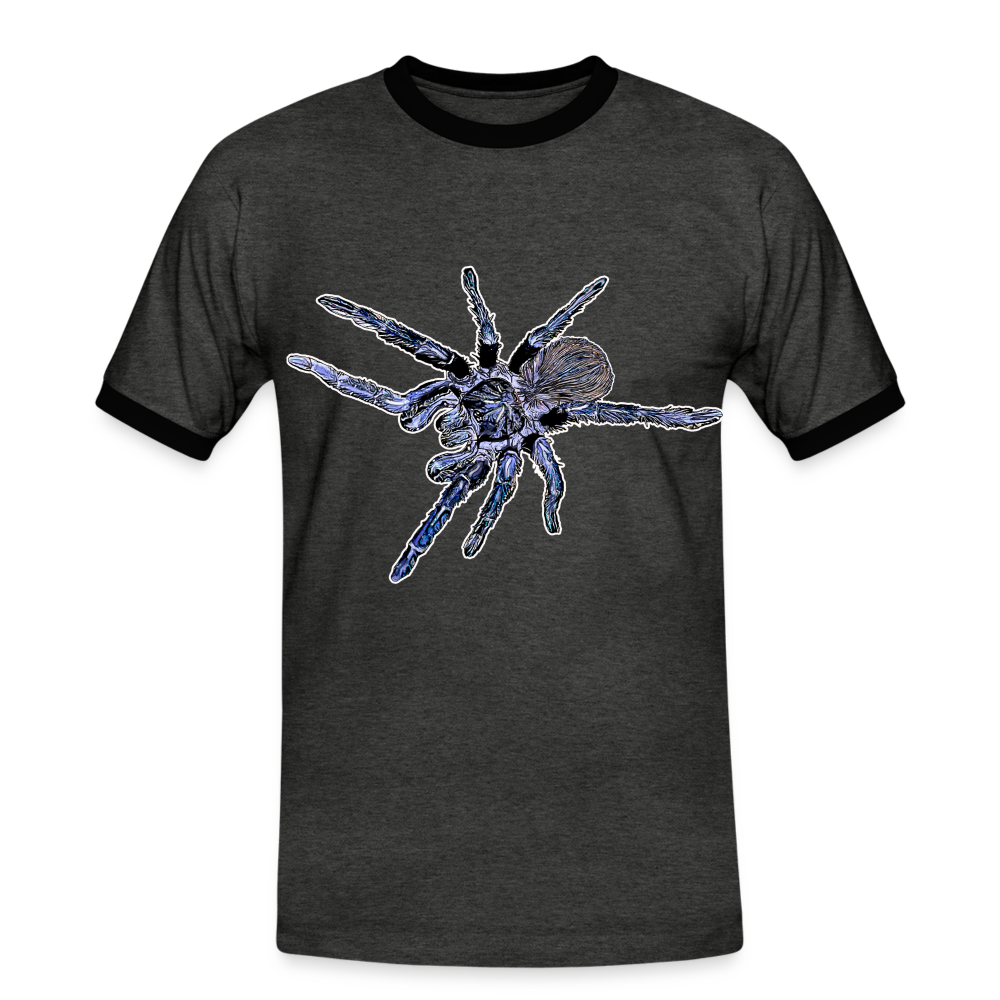 Männer Kontrast-T-Shirt Pterinopelma sazimai - Anthrazit/Schwarz