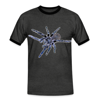 Männer Kontrast-T-Shirt Pterinopelma sazimai - Anthrazit/Schwarz