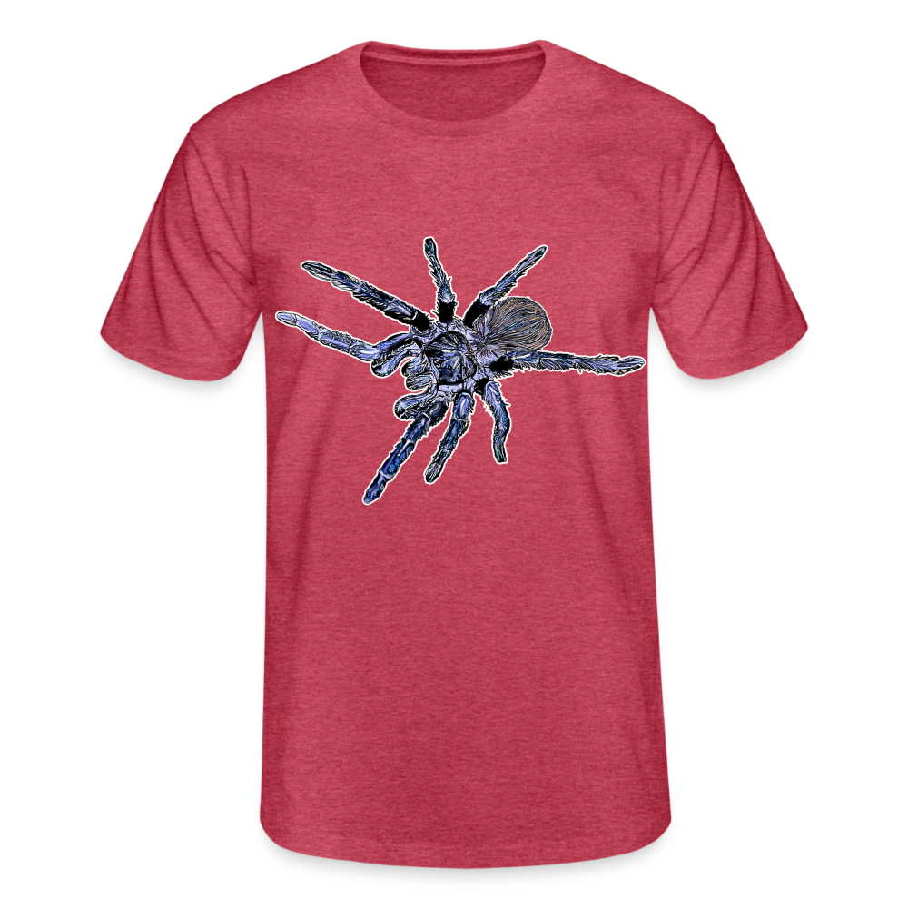 Männer Fruit of the Loom T-Shirt Pterinopelma sazimai - Rot meliert