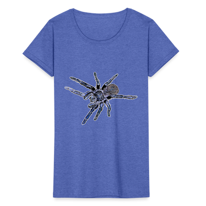 Frauen Fruit of the Loom T-Shirt Pterinopelma sazimai - Blau meliert