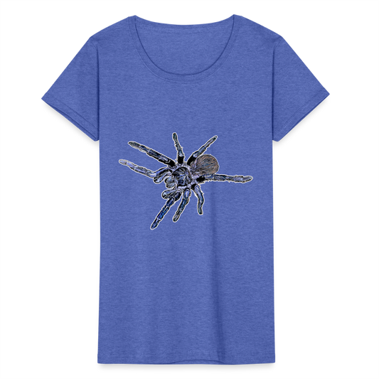 Frauen Fruit of the Loom T-Shirt Pterinopelma sazimai - Blau meliert
