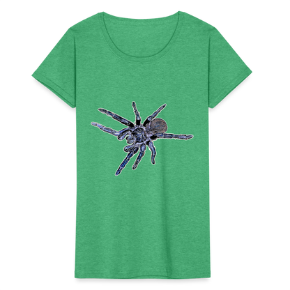 Frauen Fruit of the Loom T-Shirt Pterinopelma sazimai - Grün meliert