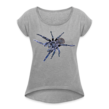 Frauen T-Shirt mit gerollten Ärmeln Pterinopelma sazimai - Grau meliert