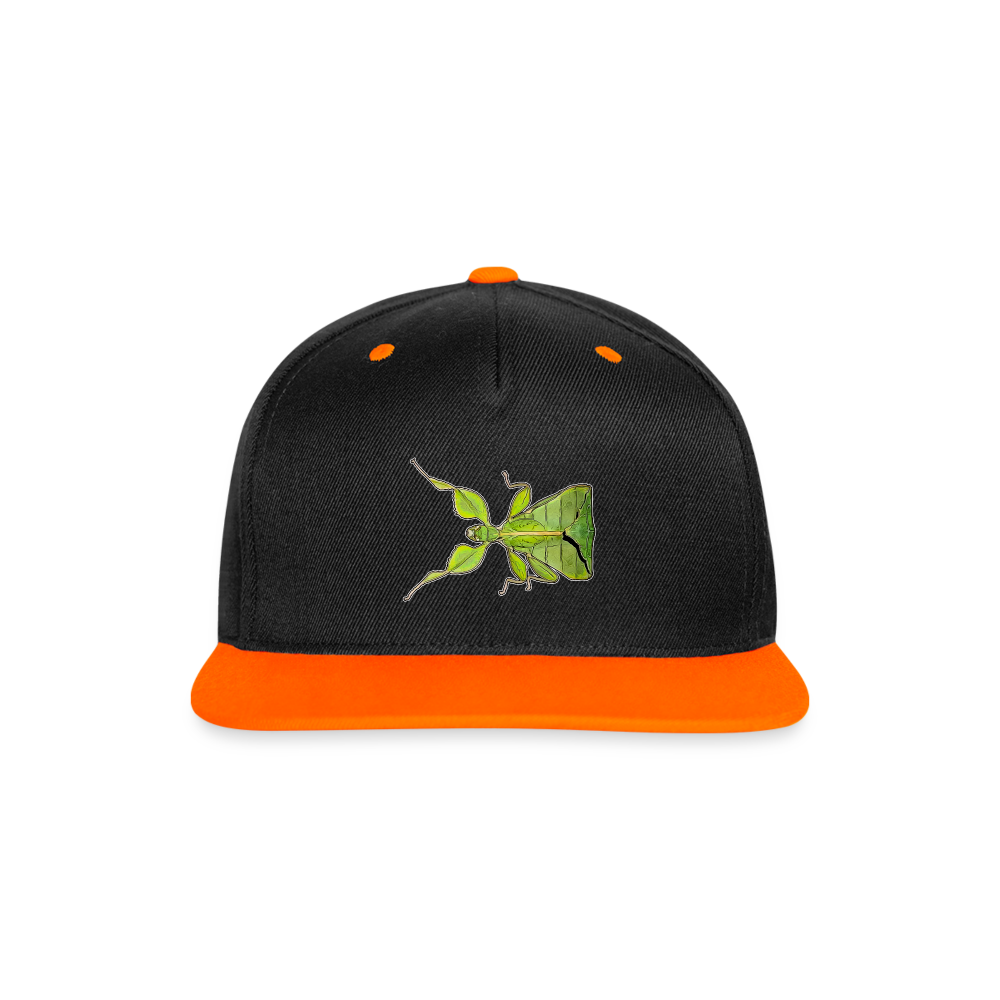 Cappy Kontrast Snapback Phyllium philippinicum female - Schwarz/Neonorange