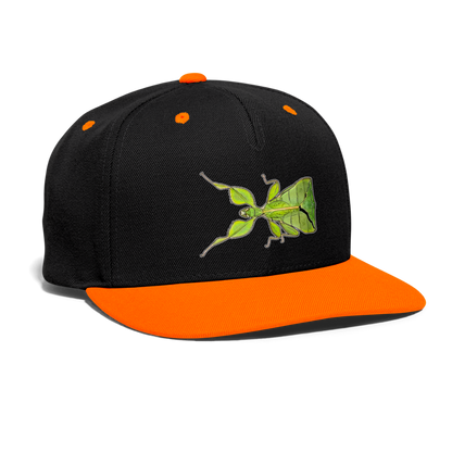 Cappy Kontrast Snapback Phyllium philippinicum female - Schwarz/Neonorange