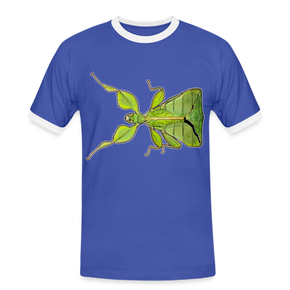 Männer Kontrast-T-Shirt Phyllium philippinicum female - Blau/Weiß