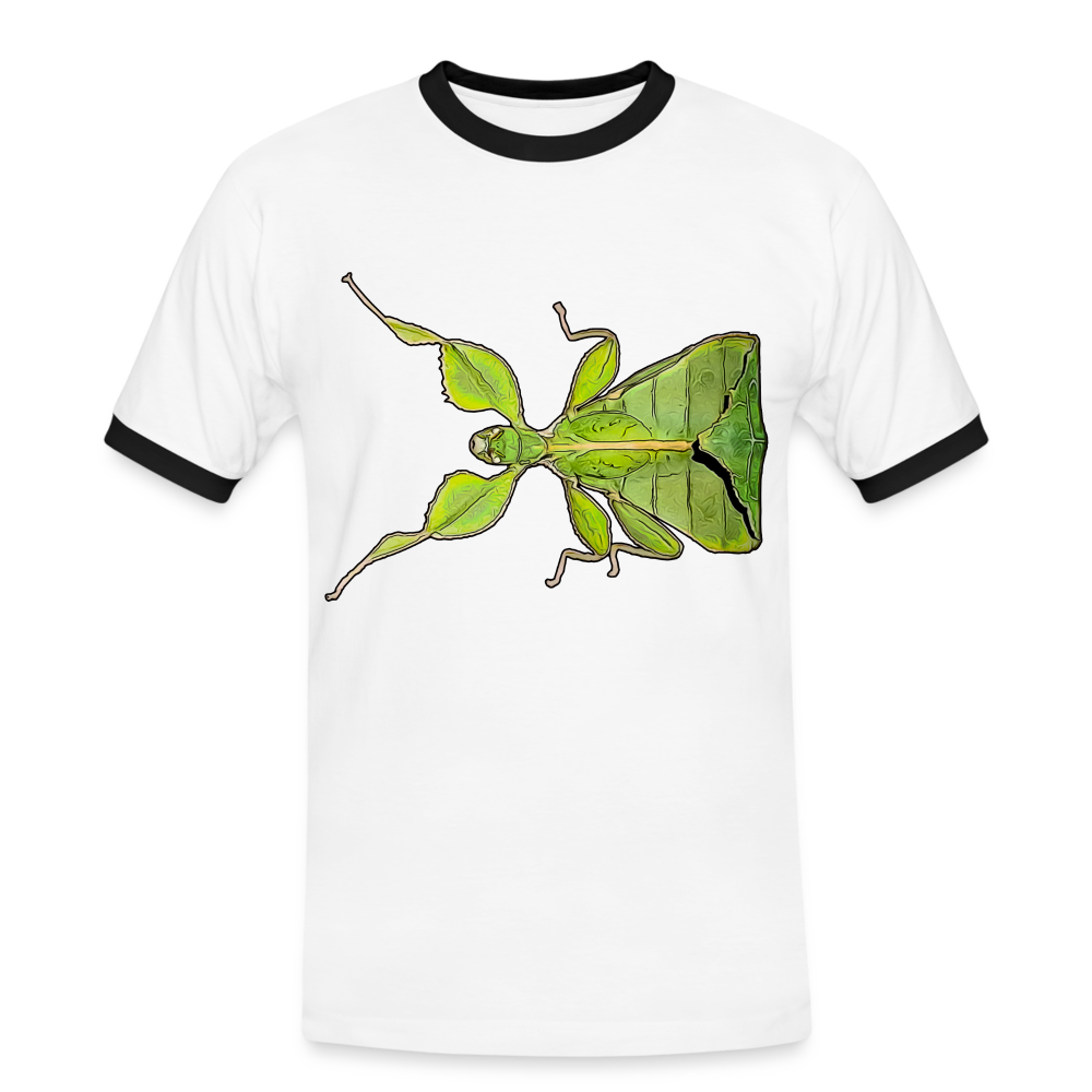 Männer Kontrast-T-Shirt Phyllium philippinicum female - Weiß/Schwarz