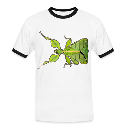 Männer Kontrast-T-Shirt Phyllium philippinicum female - Weiß/Schwarz