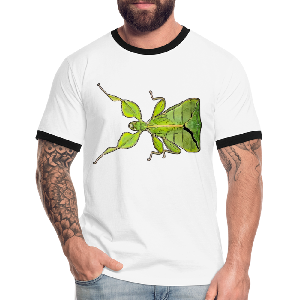 Männer Kontrast-T-Shirt Phyllium philippinicum female - Weiß/Schwarz