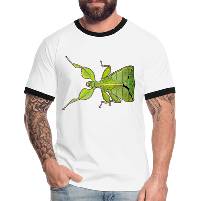 Männer Kontrast-T-Shirt Phyllium philippinicum female - Weiß/Schwarz