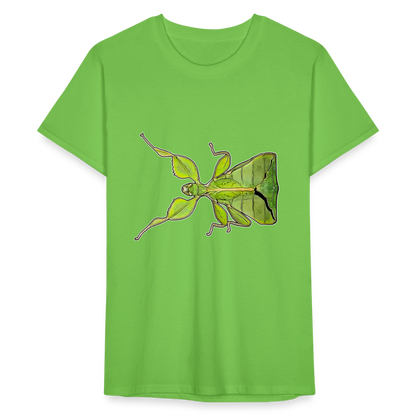 Männer Fruit of the Loom T-Shirt Phyllium philippinicum female - Hellgrün