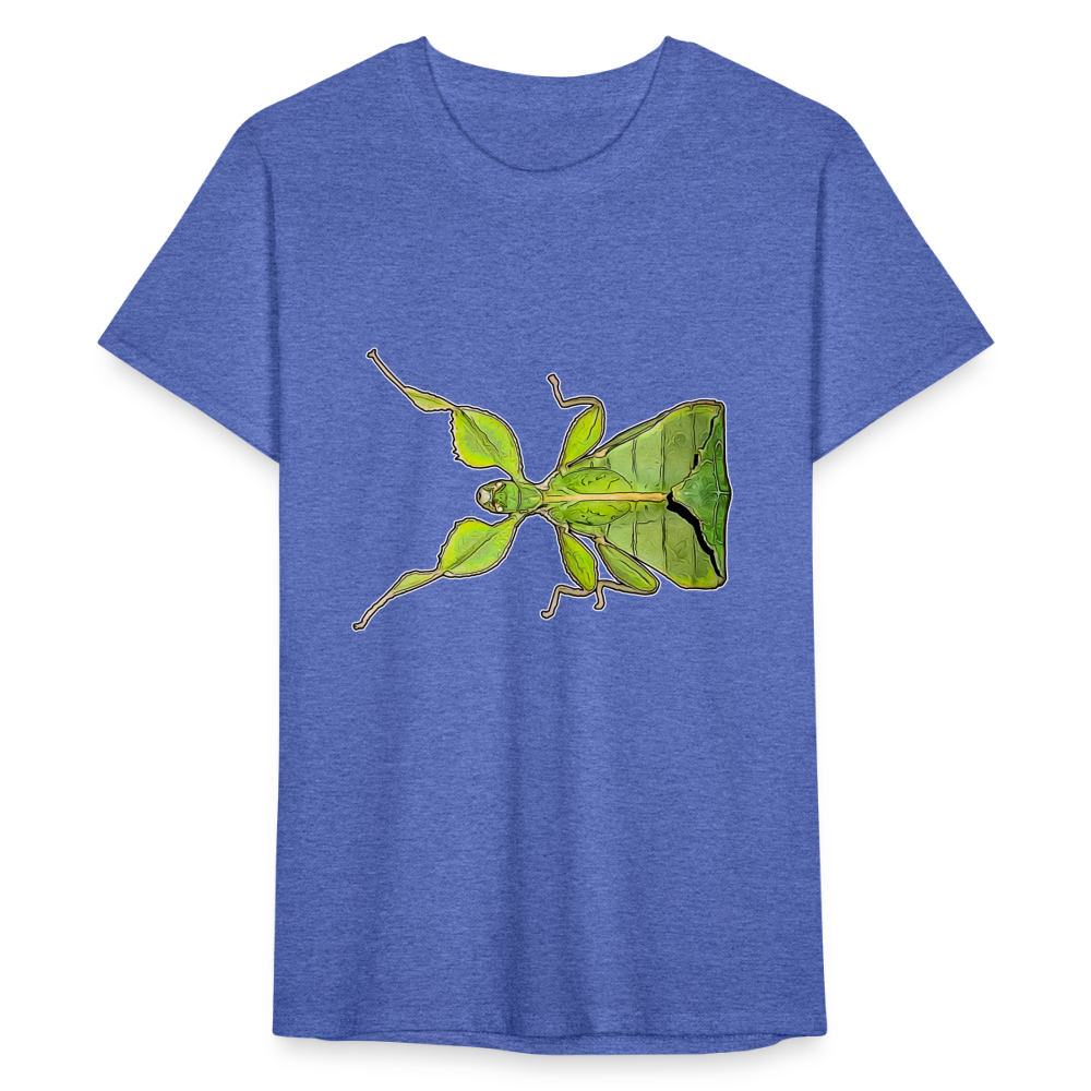 Männer Fruit of the Loom T-Shirt Phyllium philippinicum female - Blau meliert