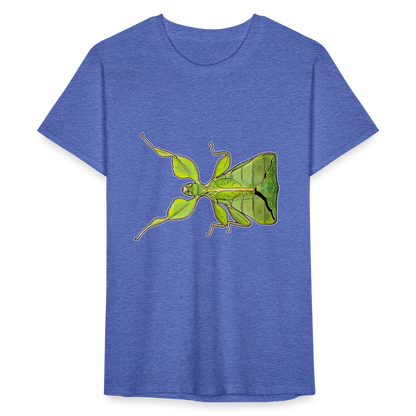 Männer Fruit of the Loom T-Shirt Phyllium philippinicum female - Blau meliert