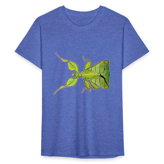 Männer Fruit of the Loom T-Shirt Phyllium philippinicum female - Blau meliert