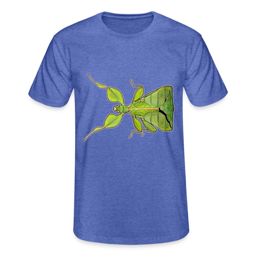Männer Fruit of the Loom T-Shirt Phyllium philippinicum female - Blau meliert