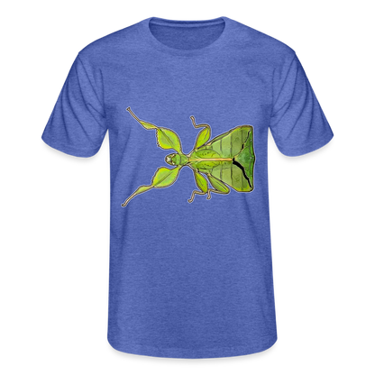 Männer Fruit of the Loom T-Shirt Phyllium philippinicum female - Blau meliert