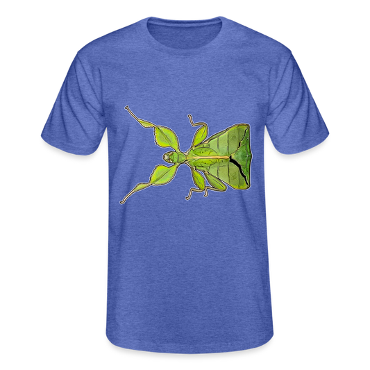 Männer Fruit of the Loom T-Shirt Phyllium philippinicum female - Blau meliert