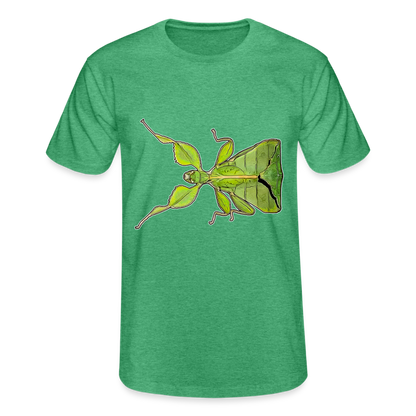 Männer Fruit of the Loom T-Shirt Phyllium philippinicum female - Grün meliert
