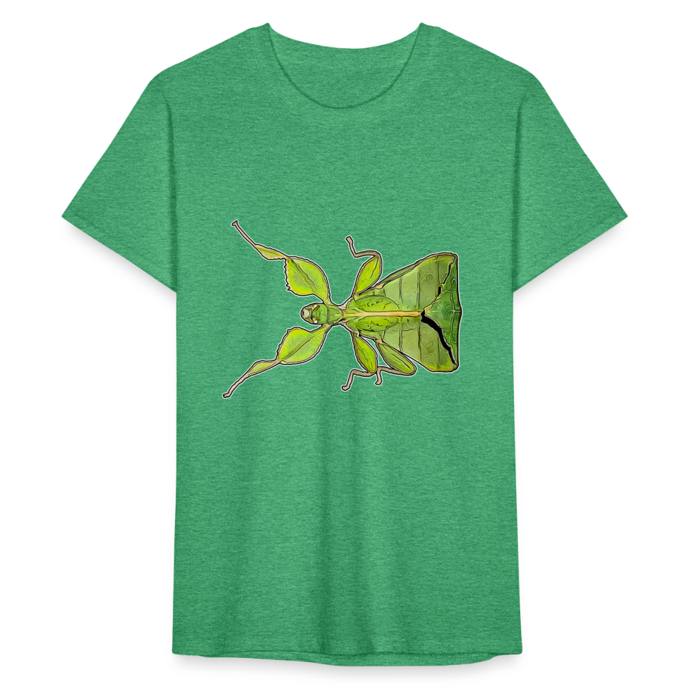 Männer Fruit of the Loom T-Shirt Phyllium philippinicum female - Grün meliert