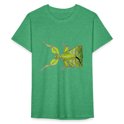 Männer Fruit of the Loom T-Shirt Phyllium philippinicum female - Grün meliert