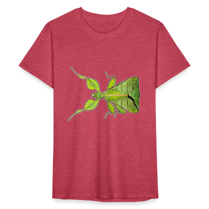 Männer Fruit of the Loom T-Shirt Phyllium philippinicum female - Rot meliert