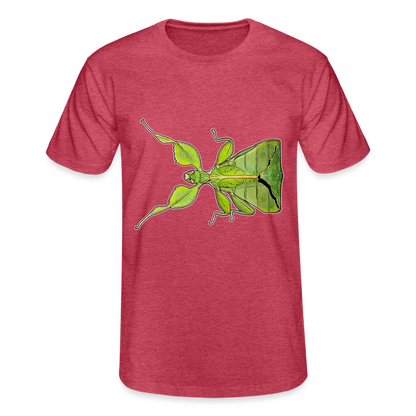 Männer Fruit of the Loom T-Shirt Phyllium philippinicum female - Rot meliert