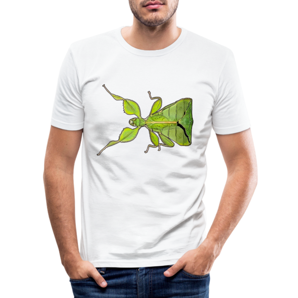 Männer Slim Fit T-Shirt Phyllium philippinicum female - weiß