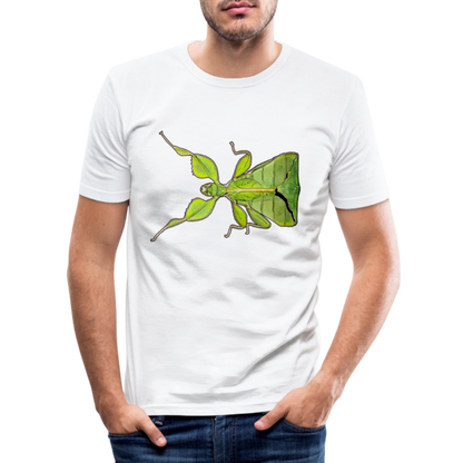 Männer Slim Fit T-Shirt Phyllium philippinicum female - weiß