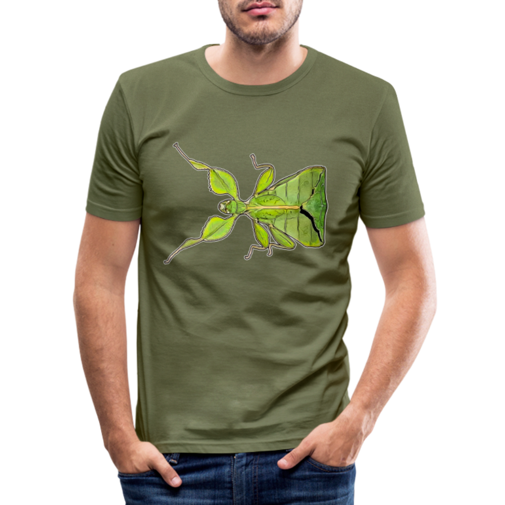 Männer Slim Fit T-Shirt Phyllium philippinicum female - khaki Grün