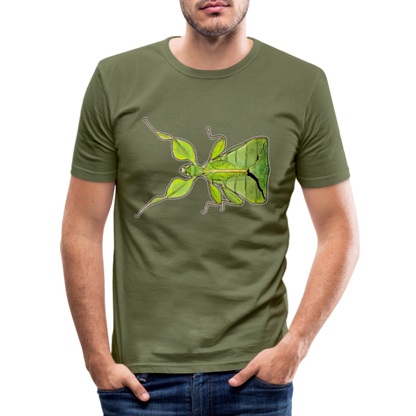 Männer Slim Fit T-Shirt Phyllium philippinicum female - khaki Grün