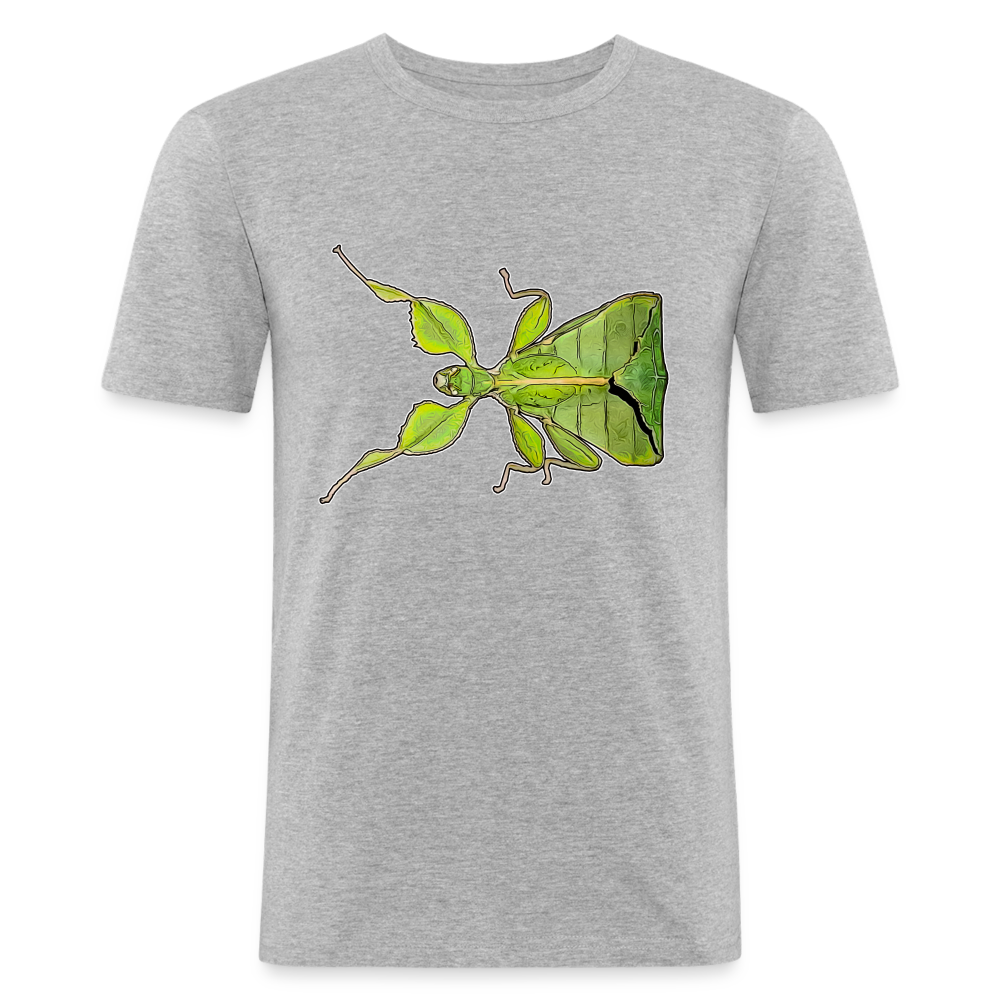 Männer Slim Fit T-Shirt Phyllium philippinicum female - Grau meliert