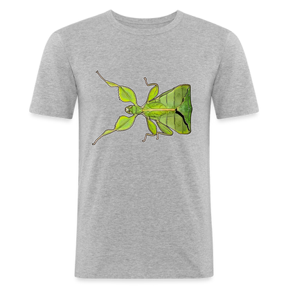 Männer Slim Fit T-Shirt Phyllium philippinicum female - Grau meliert