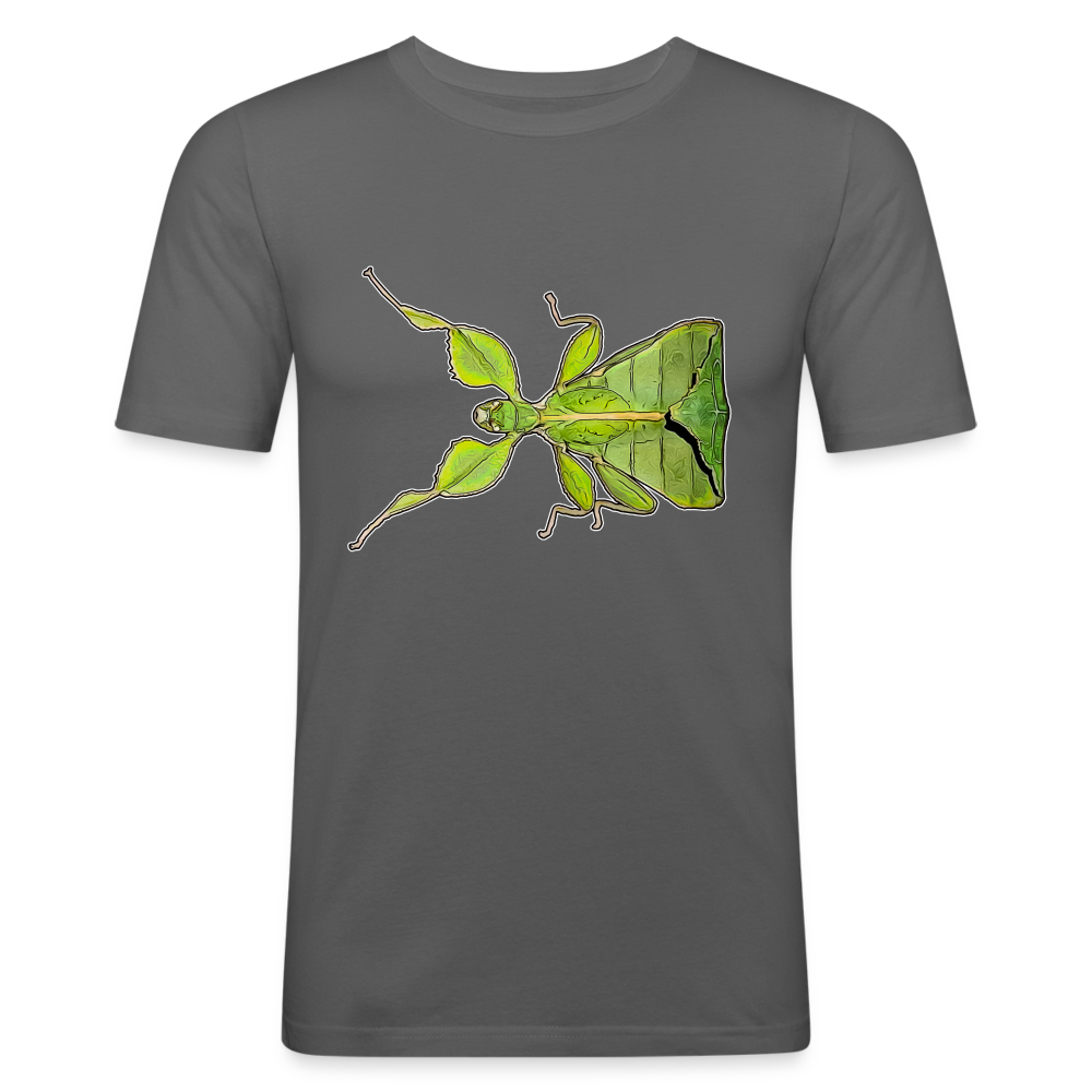 Männer Slim Fit T-Shirt Phyllium philippinicum female - Graphite