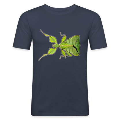 Männer Slim Fit T-Shirt Phyllium philippinicum female - Navy